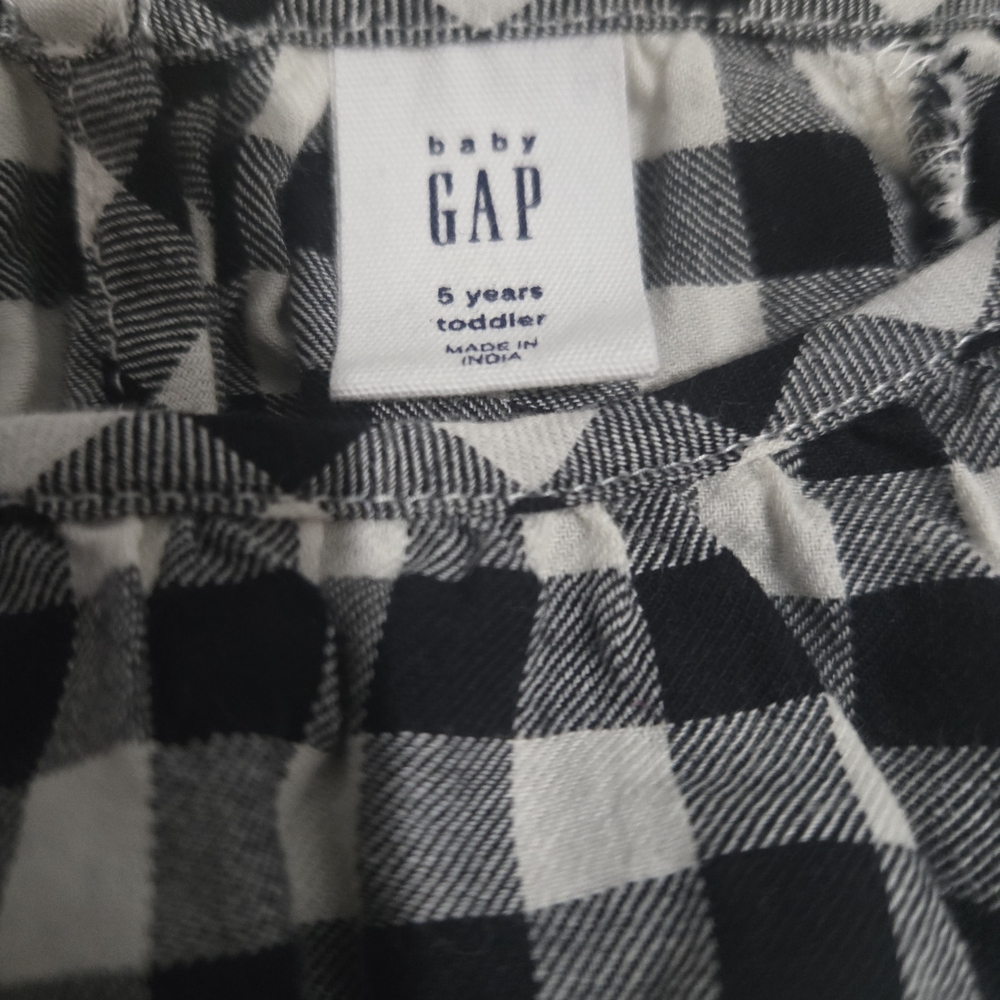 GAP Monochrome Checkered Toddler Shirt